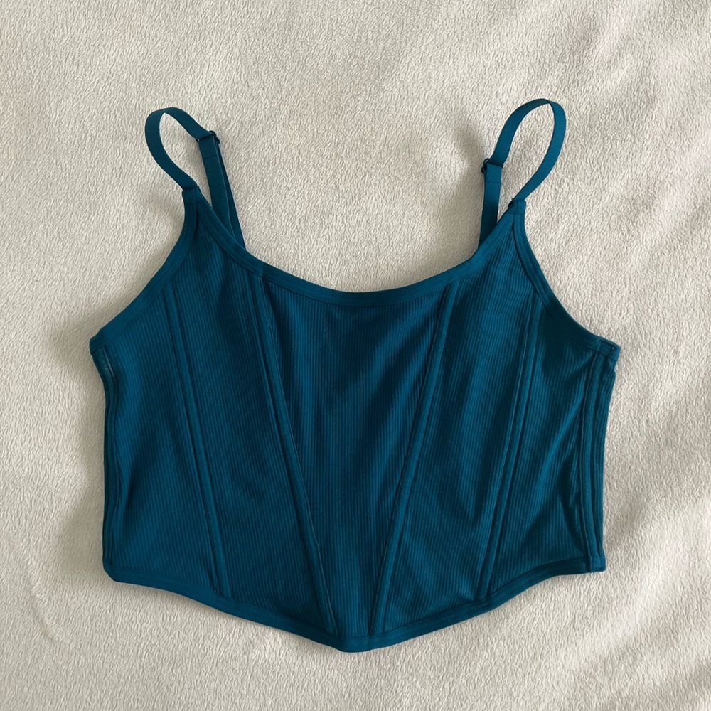 Simple blue corset